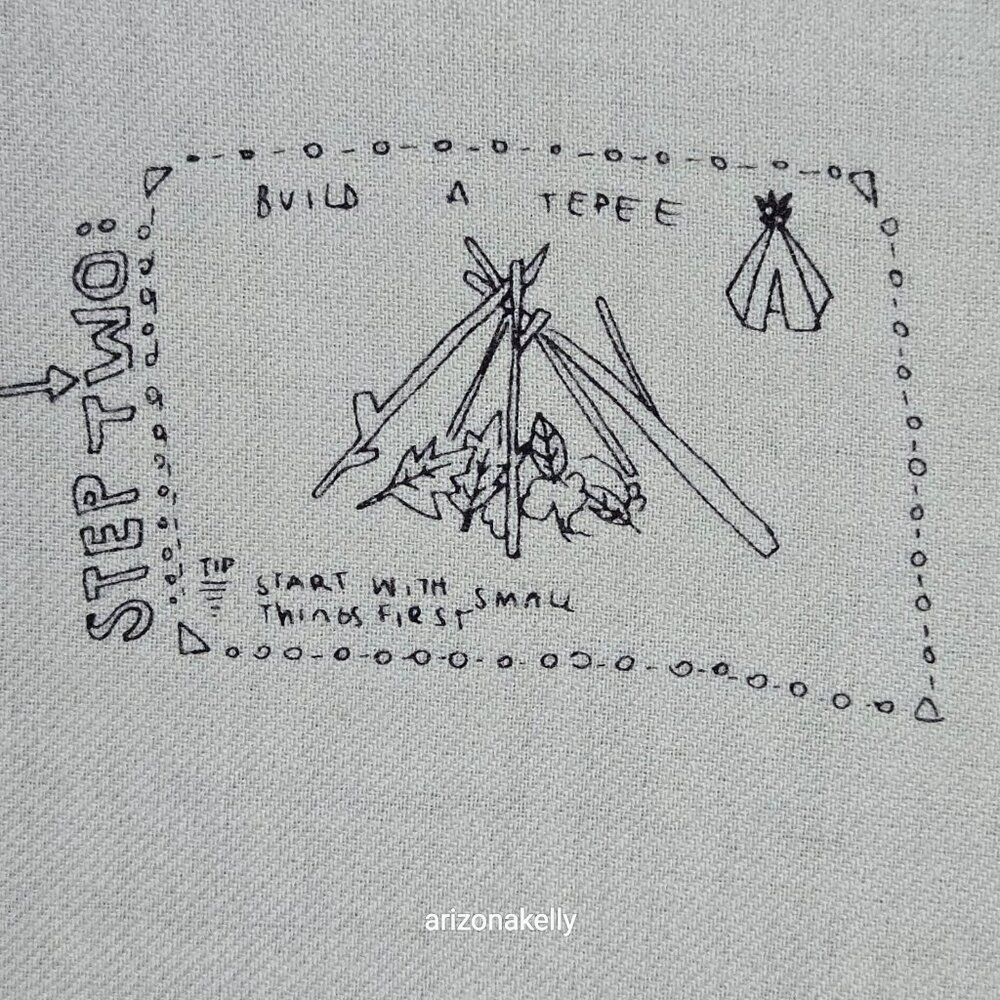 Madewell WOOL "How To Start a Campfire" Scarf Camping Outdoors Hiking Woods - Picture 6 of 11